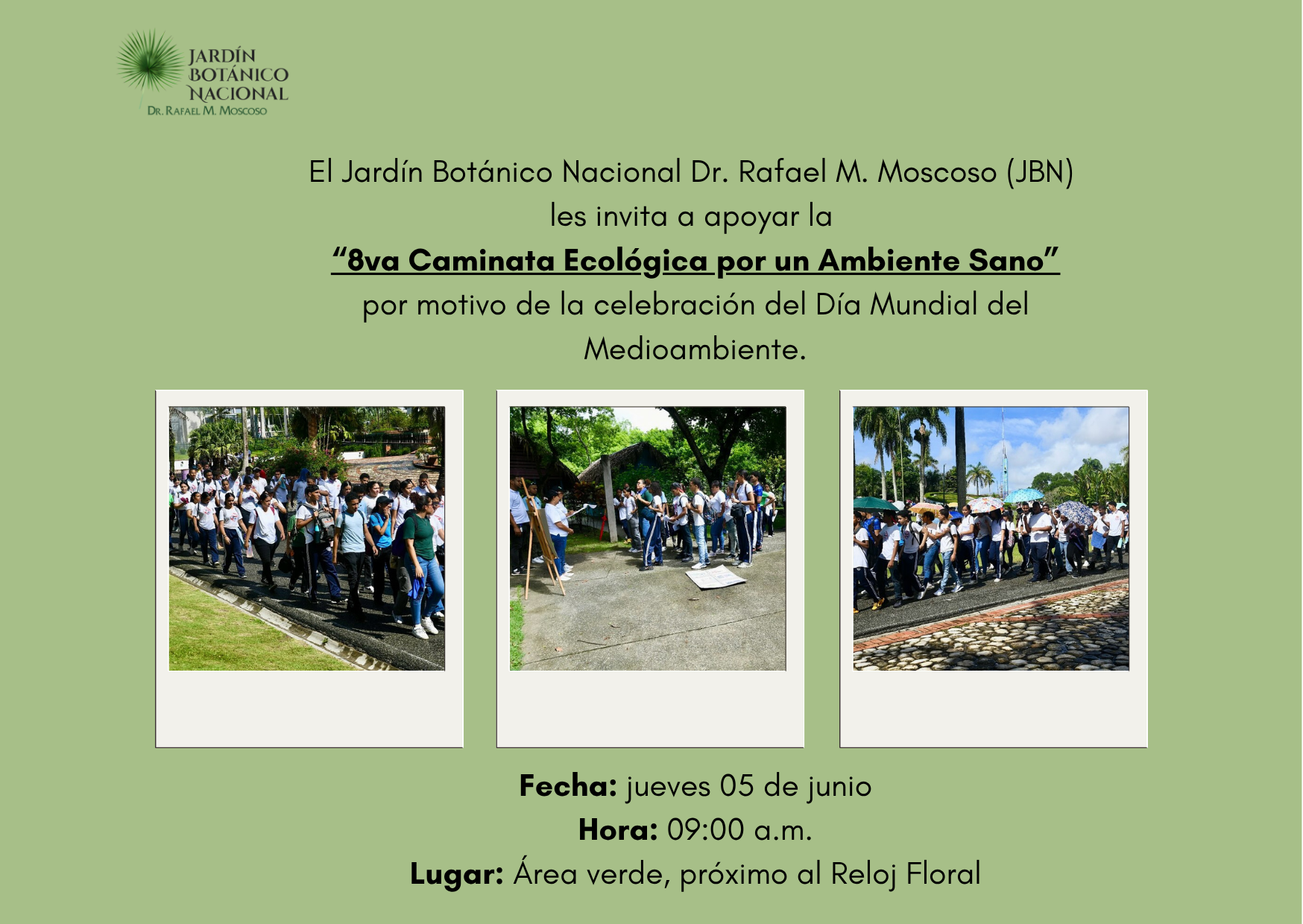 Invitación a los medios Caminata Ecológica por un Ambiente Sano