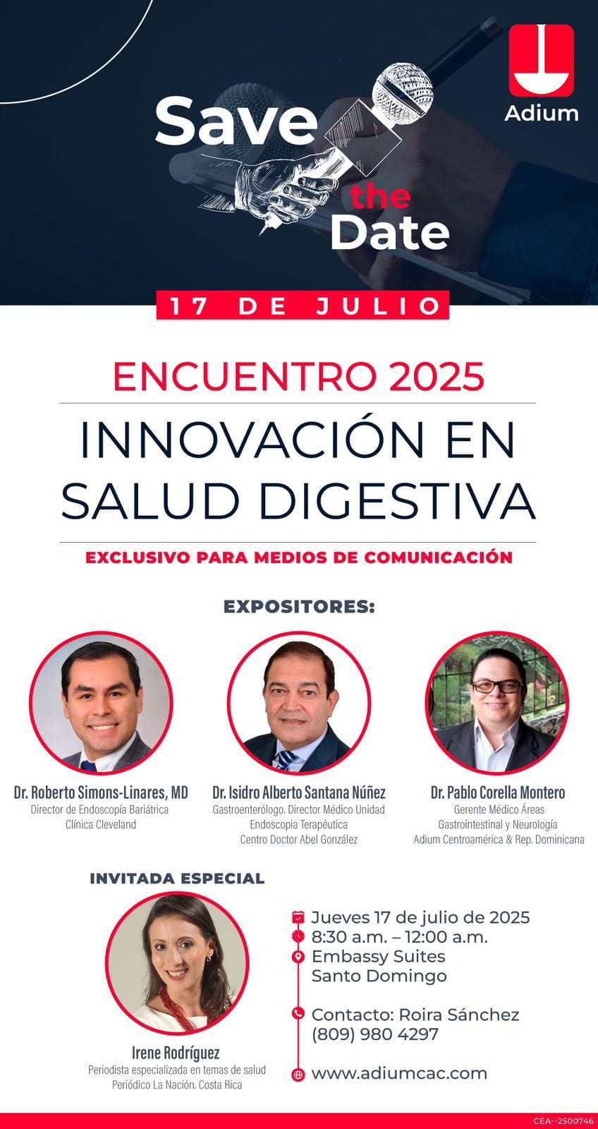 Invitan a encuentro de innovación y avances en salud digestiva destinados para periodistas