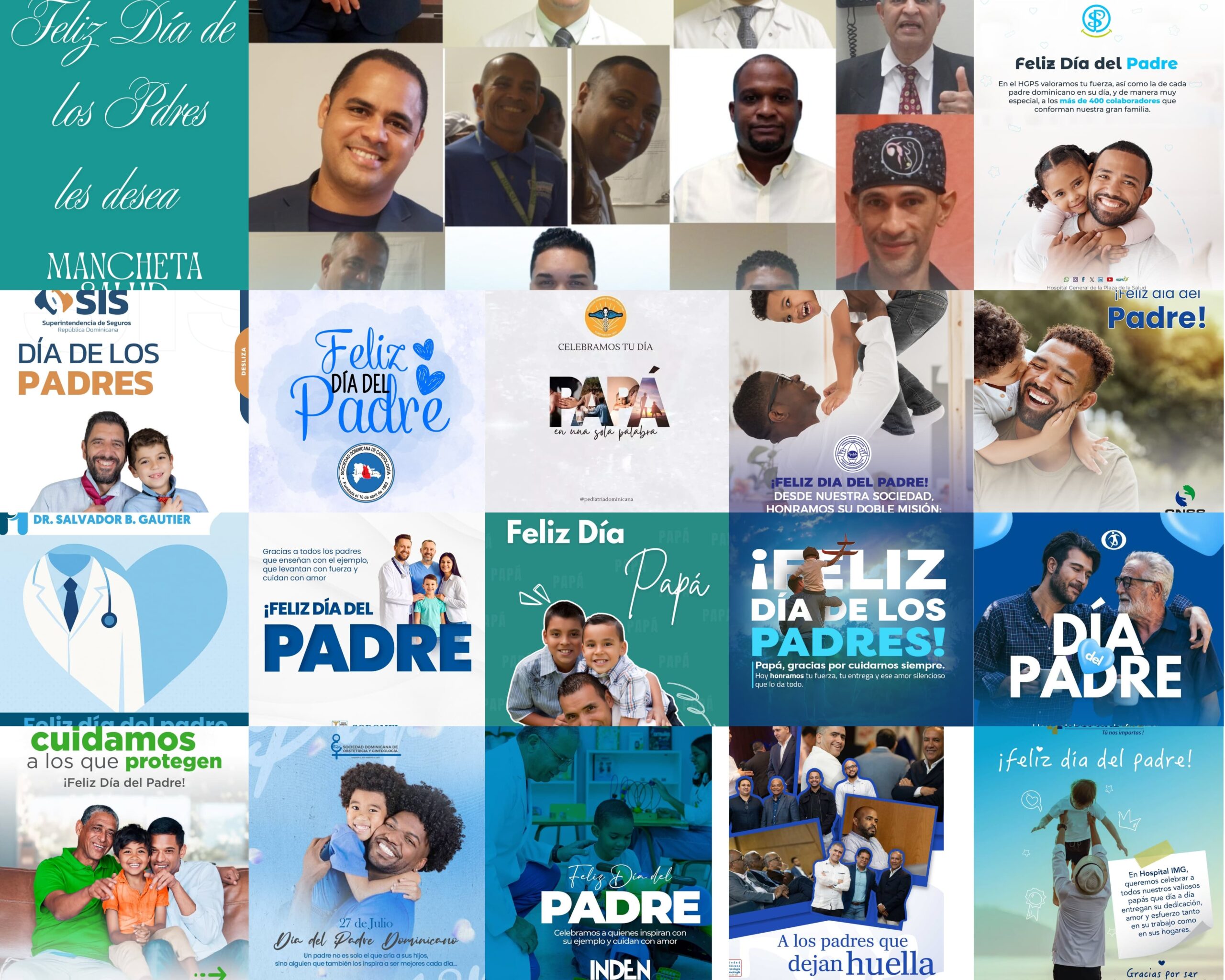 Entidades médicas desean "Feliz Día del Padre", a todos los héroes de la salud
