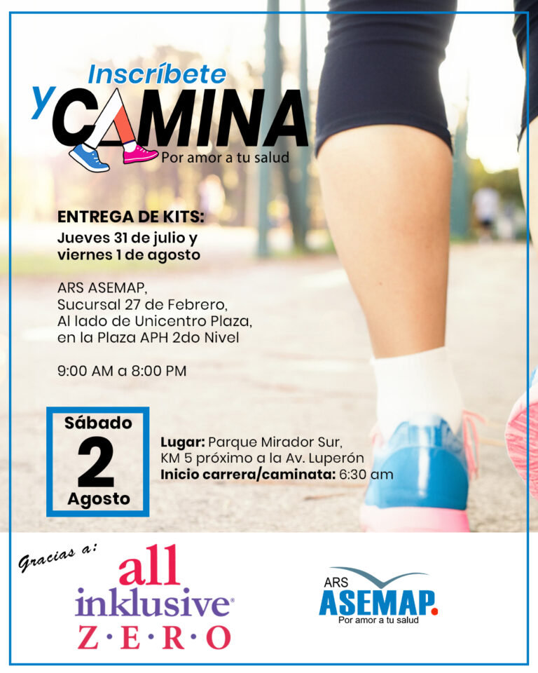 ARS ASEMAP tendrá su Carrera/ Caminata, este sábado 2 de agosto