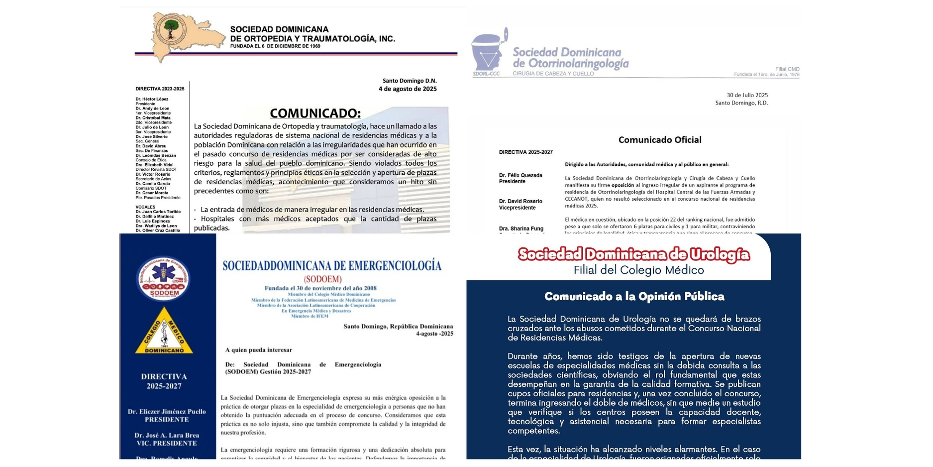 Sociedades médicas denuncian irregularidades en asignación de plazas en programa de residencias