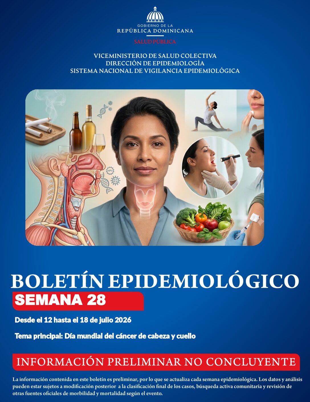 Ministerio de Salud exhorta a cuidar la salud evitando factores de riesgo relacionados con el cáncer de cabeza y cuello