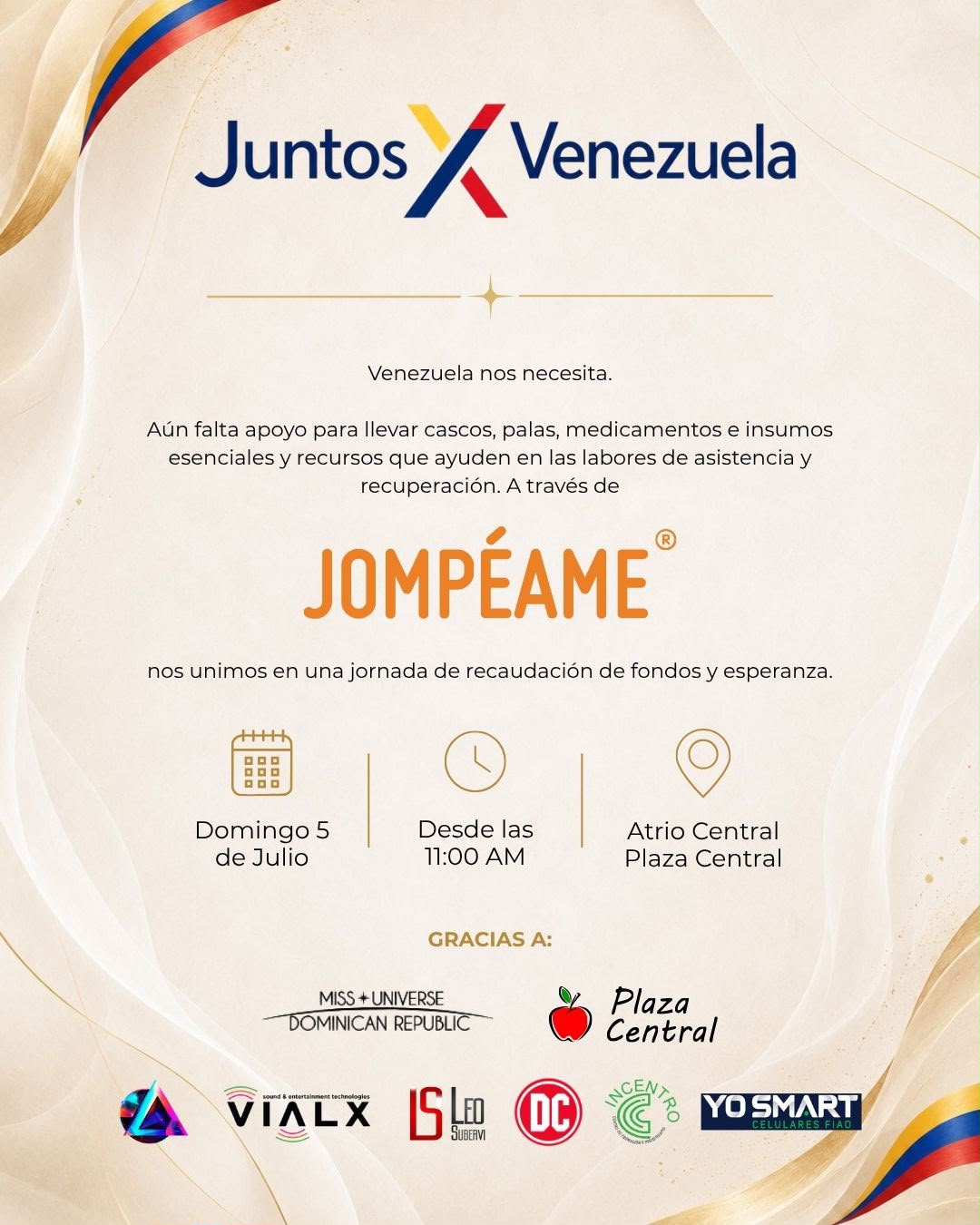 Camila Issa lidera “Juntos por Venezuela”, una jornada solidaria para apoyar las labores de rescate